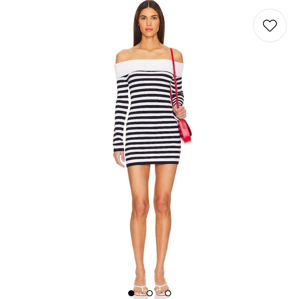 Lovers and Friends Aradi Dress in Navy & White